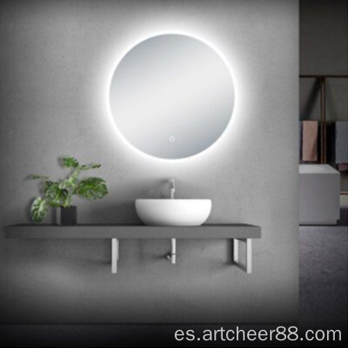 tocador de baño con espejo led de diseño moderno